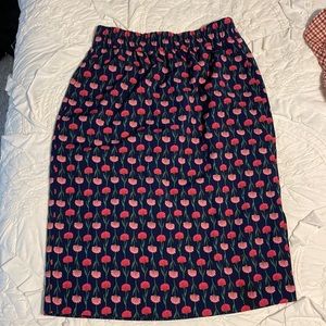 NWT JCrew floral midi skirt Size Small